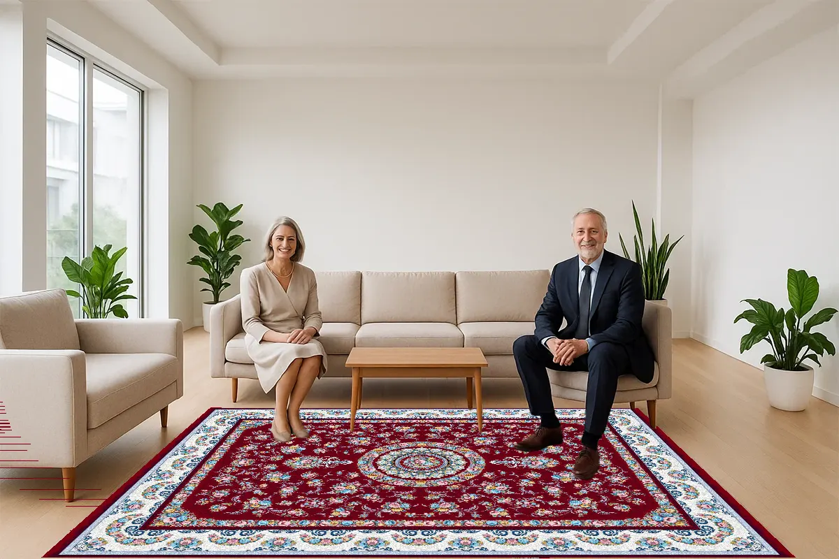 فرش گل افشان لاکی
