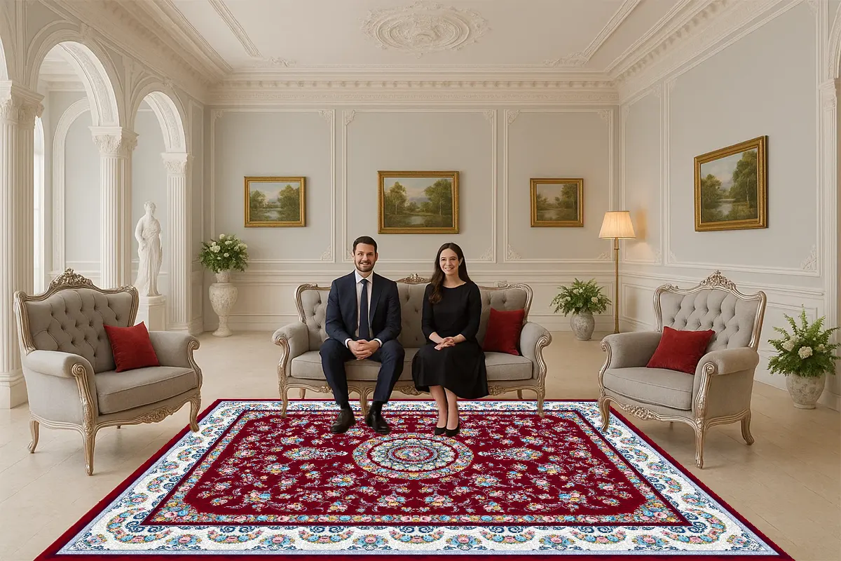 فرش گل افشان لاکی